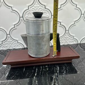 Vintage Chilton Ware Aluminum Coffee Drip O Lator with Black Handle